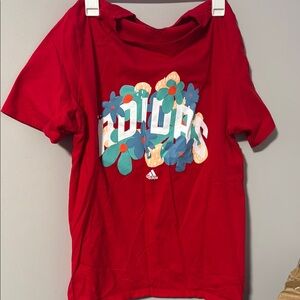 Adidas Red Short Sleeve Graphic Tee